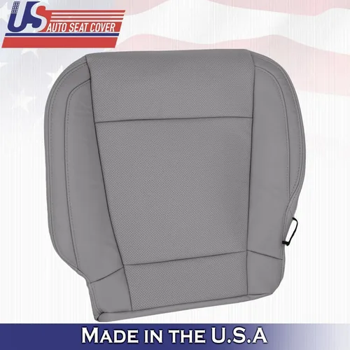 Vista 6 de U.S.AutoSeatCover 2017 para Ford F150 Lariat Driver Passenger Bottom Perf Fundas de asiento de cuero gris
