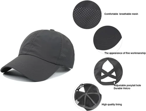 Vista 3 de Cross Hat - Gorra de béisbol para mujer