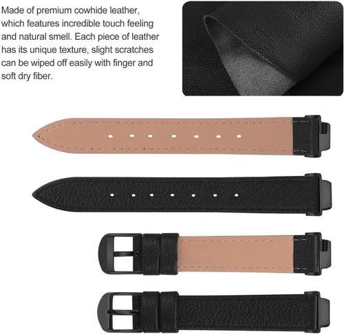 Vista 2 de Bandas de cuero compatibles con Inspire HR & Inspire & Inspire 2, mujeres y hombres, correa de accesorios compatible con Inspire 2/Inspire/Inspire