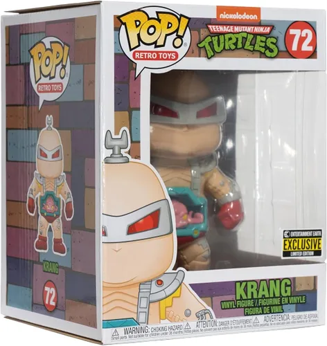 Vista 6 de Teenage Mutant Ninja Turtles Krang 6" Pop! Figura, Entertainment Earth Exclusivo