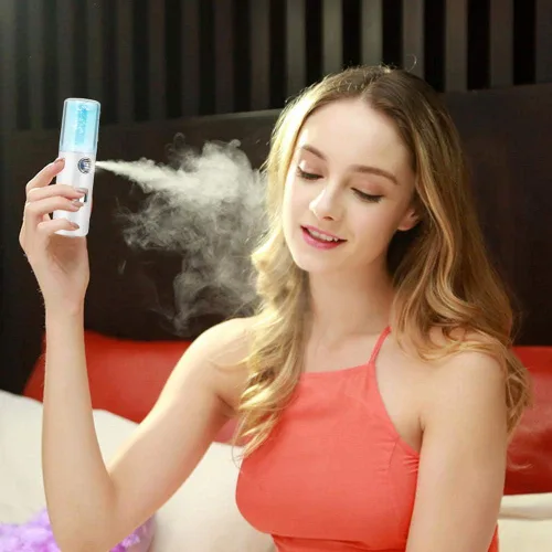 Vista 6 de Rociador facial, rociador cosmético, rociador USB, rociador frío, 0.7 fl oz para pulverizador de niebla de piel, pulverizador facial de agua