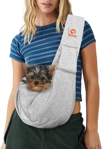 Vista 17 de TOMKAS - Transportador de perros estilo canguro para perros pequeños (negro, para mascotas de 2 a 7 libras)