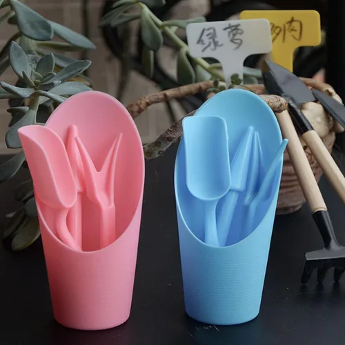 Vista 6 de Abaodam Succulent Planting Tools Kit PP Garden Hand Tool Set for Indoor Transplanting Digging Soil Loosening Succulent Care Accessories Blue