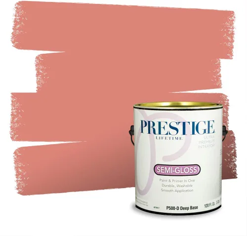 Vista 44 de Prestige Paints Pintura exterior e imprimación en uno, 1 galón, plano, coincidencia comparable de Valspar* Amber Rose*