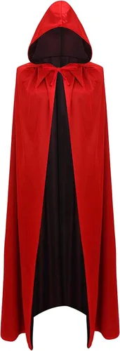 Vista 3 de SZCXTOP Capa de vampiro de Halloween de 59 pulgadas, unisex, para adultos o niños, reversible, para fiestas y disfraces de cosplay