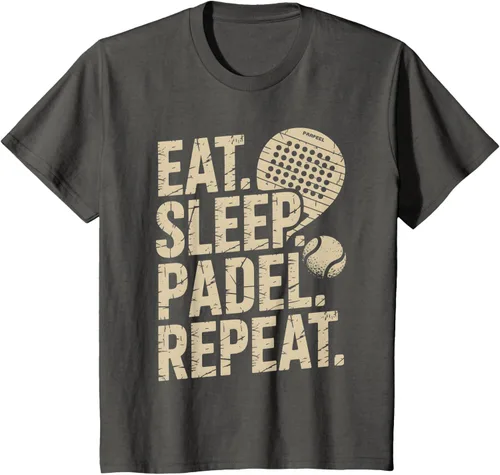 Vista 79 de Camiseta Eat Sleep Padel Repeat Padel Jugador de Tenis