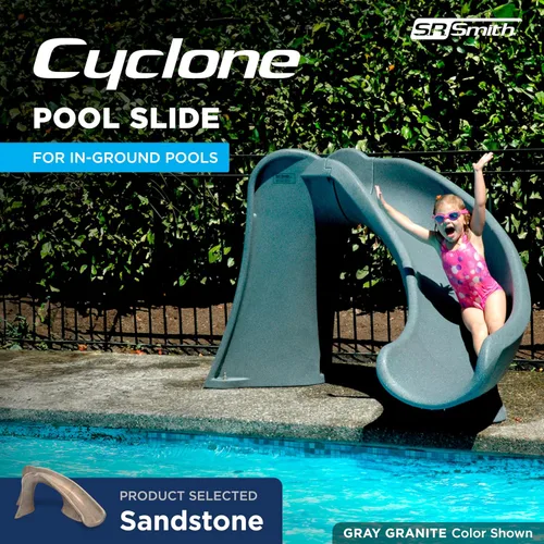 Vista 2 de S.R. Smith Cyclone tobogán para piscina de curva derecha, Curva derecha, Arena
