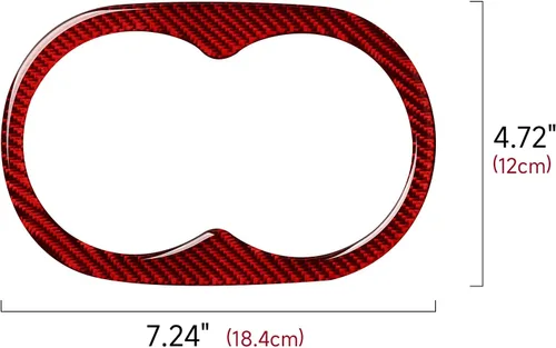 Vista 7 de Para Dodoge Challenger 2015 2016 2017 2018 2019 2020 2021 2022 2023 Accesorios Car Cup Holder Decor Calcomanías Calcomanías de fibra de carbono