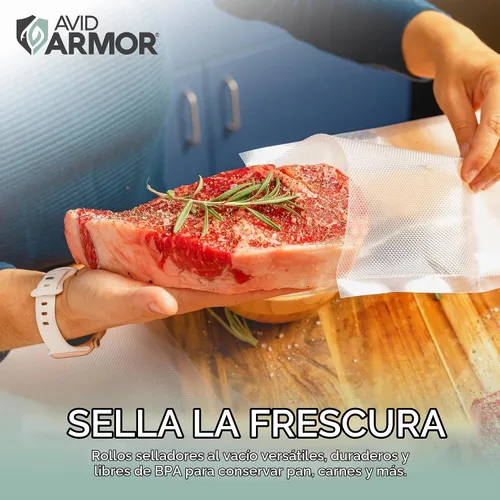 Vista 4 de Avid Armor Bolsas selladoras al vacío de 200 cuartos de galón de 8 x 12 pulgadas para guardar alimentos, grado comercial, sin BPA, resistentes