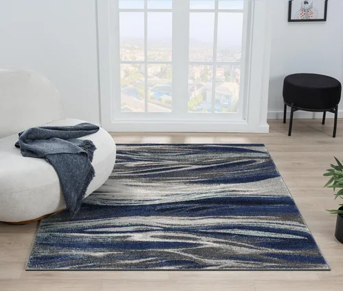 Vista 25 de Keen Home Design Alfombras de Área - 2x3 Que No Se Desprenden, Alfombras Abstractas para Cocina, Sala de Estar, Dormitorio, Comedor, Entrada Negro