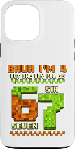 Vista 24 de Bruh I'm 4 But One-Day I'll Be 67 Retro 4th Birthday Kids Case for iPhone 17