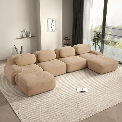Vista 14 de Sofá biplaza moderno de 80 pulgadas para sala de estar, sofá de pana en forma de nube con asiento profundo, sofá modular negro, sofás de dos plazas