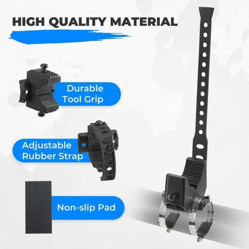 Vista 6 de KEMIMOTO Soporte de Pala Tipo B Kit de Montaje de Abrazadera de Agarre de Goma Se Adapta a Herramientas de 1"-1.5" de Diámetro, Abrazaderas
