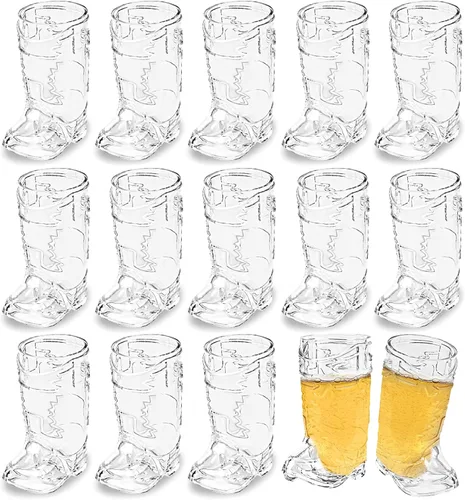 Vista 21 de SAIAOKJ Vasos de Chupito en Forma de Bota de Vaquero, 12 Piezas de 1 Onza Vasos de Chupito Mini de Plástico en Forma de Bota, Vasos de Plástico