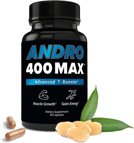 Vista 10 de Andro400 UltraMax T - Soporte avanzado de testosterona para hombres y mujeres - Tongkat Ali 200: 1, ácido D-aspártico, Garcinia Cambogia, ForsLean®