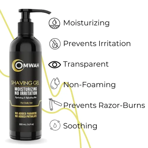 Vista 2 de OMWAH Gel de afeitar Barber Gel de afeitado recto (16.9 oz)
