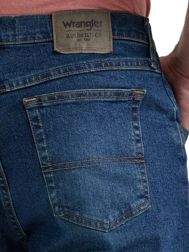 Vista 4 de Wrangler Authentics - Jeans clásicos de 5 bolsillos y corte relajado y flexible, para hombre
