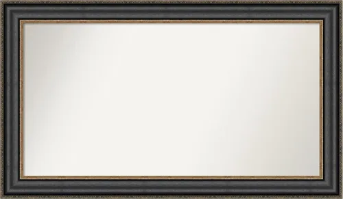 Vista 657 de Amanti Art Espejo personalizado, espejo de baño negro puente, espejo de pared o espejo de tocador de baño sobre el fregadero (26 x 26 pulgadas)