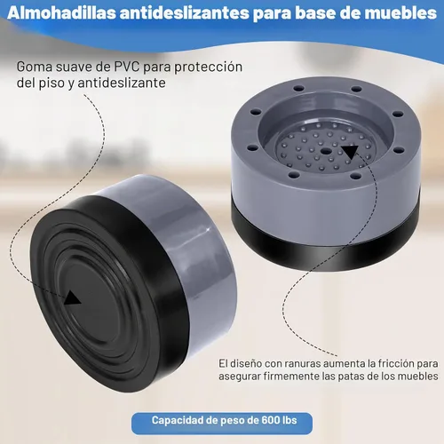 Vista 4 de ToLanbbt Mini alfombrilla de silicona para nevera con 4 elevadores de base, 20 x 20 x 0.6 pulgadas, mini bandeja de goteo para nevera debajo