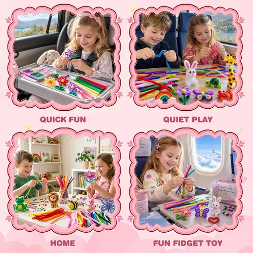 Vista 7 de 2000 PCS Pipe Cleaners Bulk 20 Colors Chenille Stems Pipe Cleaners Craft