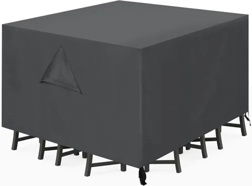 Vista 10 de ABCCANOPY Cubierta de Mesa Rectangular Cubierta de Mesa Universal Cubierta de Silla para Exteriores Impermeable y a Prueba de Polvo Resistente al