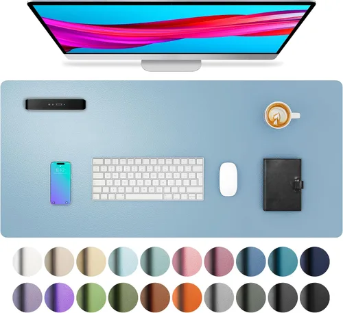 Vista 261 de Aothia - Protector de escritorio de cuero sintético grande, base antideslizante para mouse y superficie para escribir, impermeable, fácil de Agua