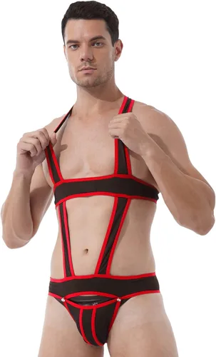 Vista 10 de Jockstrap Lucha Sencillo Bolsa Hebilla Bolsa Leotardo Ropa Interior Arnés Monos