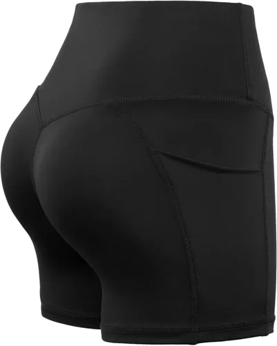 Vista 2 de CADMUS Womens High Waist Yoga Shorts Spandex Running Side Pockets