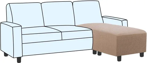 Vista 85 de H.VERSAILTEX Funda Deslizable para Otomana Rectangular Ajuste de Longitud 29"-34" Reposapiés Fundas Deslizables para Sofá Funda para Taburete