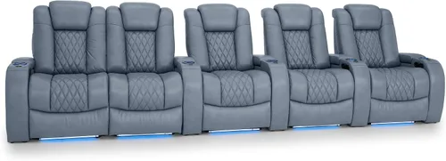Vista 63 de Seatcraft Asiento de cine en casa Diamante Marrón Reclinable Individual