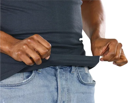 Vista 6 de ToBeInStyle Camiseta larga sin mangas para hombre