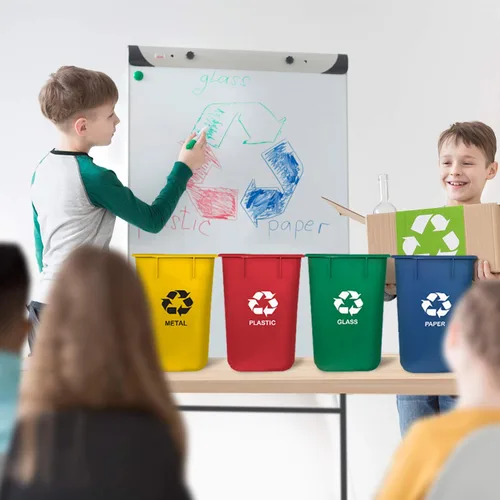 Vista 4 de Acrimet cubo de basura para reciclado 13 QT (4 unidades)