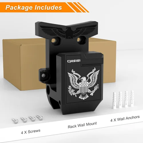 Vista 6 de 2 Packs AR Wall Mount with Mag Holder, 223/5.56 Rifle Rack Mount Can Be Mounted Horizontal or Vertical, AR-15 Wall Hanger Strongly withstands 350Lbs