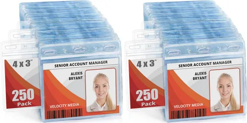 Vista 9 de Protector de tarjeta de Estados Unidos (transparente, 4 x 3 pulgadas, paquete de 50), resistente al agua y resellable horizontal de plástico