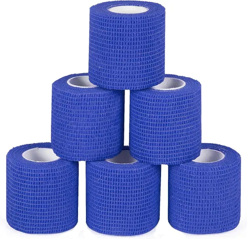 Vista 11 de 6 vendajes autoadhesivos de 2 pulgadas de cinta deportiva elástica cohesiva Cinta atlética cohesiva autoadhesiva para muñeca, tobillo, mascotas