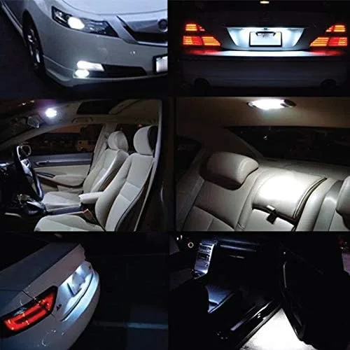 Vista 2 de britelites Jtech 10 bombillas LED blancas para coche BA9S 5 5050-SMD 1895 T4W 1445 6253