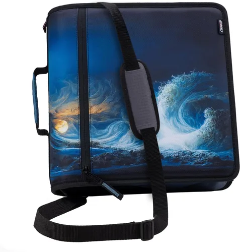 Vista 22 de Case-it Mighty Zip Tab - Carpeta escolar con cremallera Anillas en O de 3 pulgadas, capacidad de 600 hojas, carpeta de archivos expandible de 5 Un