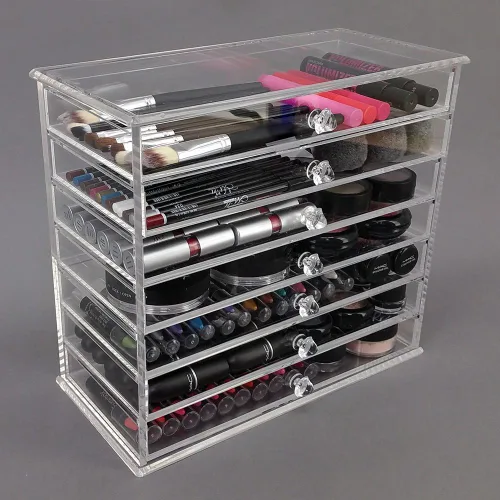 Vista 4 de OnDisplay Caitlyn - Organizador acrílico de 7 niveles para cosméticos y maquillaje