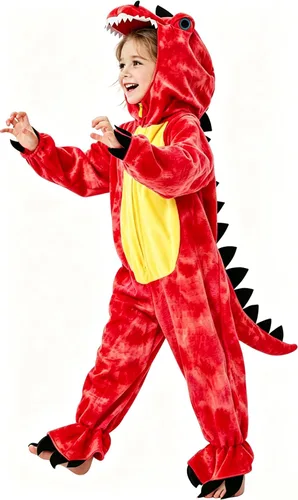 Vista 7 de Disfraz de dinosaurio T-Rex para niños, disfraz de dinosaurio con capucha