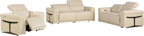 Vista 27 de Blackjack Furniture Mario - Sofá biplaza reclinable de cuero italiano de grano superior con reposacabezas y asientos ajustables, cargadores USB