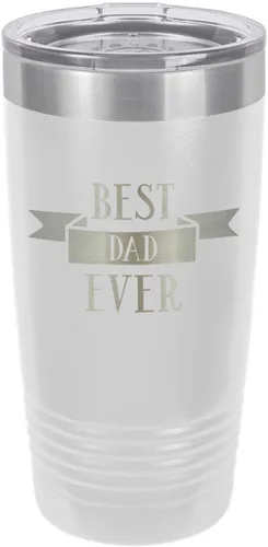 Vista 18 de Vaso con pajita para beber Best Dad Ever-D de 20 onzas Taza de viaje grabada con láser Comparar con Yeti Rambler Idea de regalo para el día