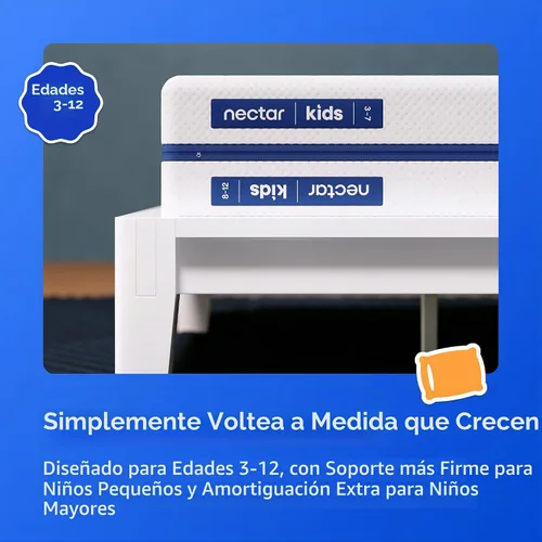 Vista 2 de Nectar Colchón de espuma viscoelástica individual de 8 pulgadas, diseño