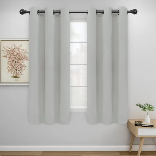 Vista 228 de Easy-Going - Cortinas opacas para dormitorio, aislamiento térmico sólido con ojales, cortinas de ventana para reducción de ruido, cortinas