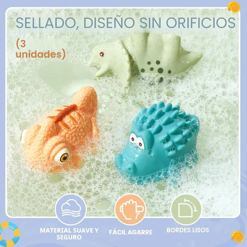 Vista 5 de Juguetes de baño para bebés de 1 a 3 años, paquete de 14 juguetes de baño sin moho para niños de 2 a 4 años, juguetes de bañera con botes flotantes