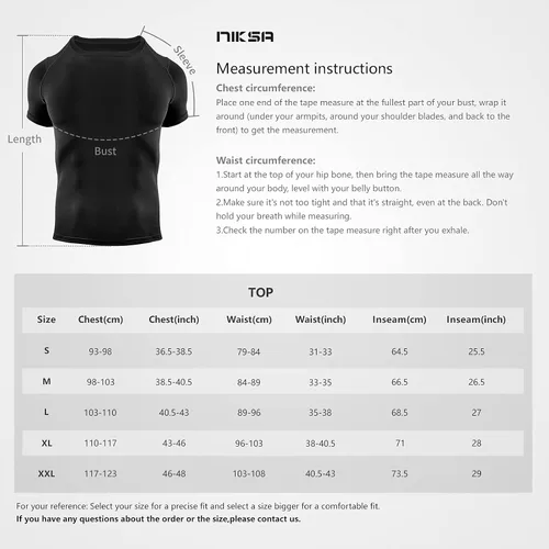 Vista 5 de Niksa Camisetas de compresión para hombre, paquete de 5, camisetas de compresión atlética de manga corta para entrenamiento fresco y seco