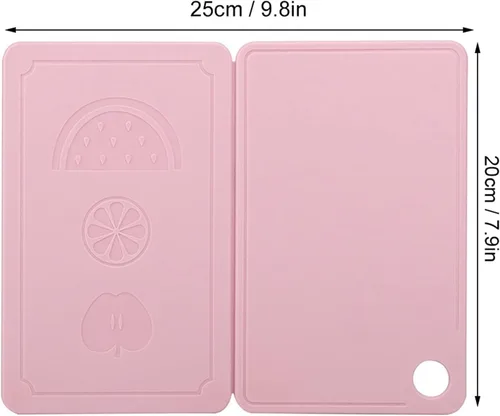 Vista 5 de Pequeña tabla de cortar, tabla de cortar de cocina plegable para cocina plástico fruta rosa mini