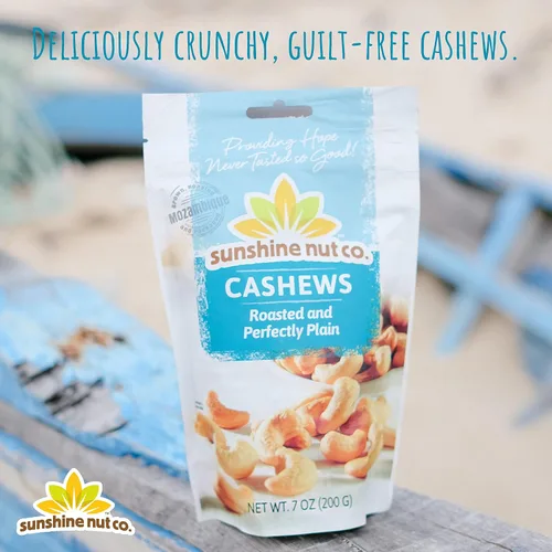 Vista 4 de Anacardos de Sunshine Nut Company 7 oz No Added Salt, Gluten Free, Peanut Free, Vegan, GMO Free, Snack Packs for Kids and Adults, Pantry Staple