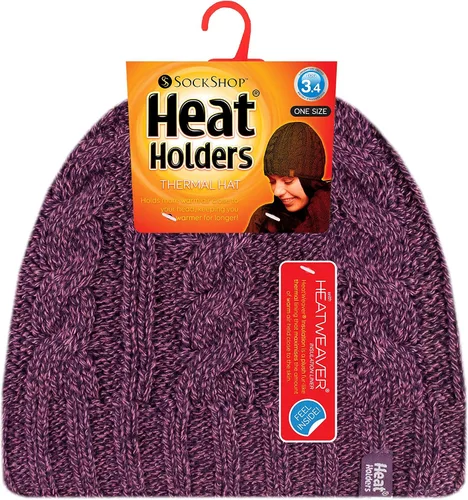 Vista 2 de HEAT HOLDERS - Gorro de invierno para mujer, tejido de forro polar, 3,4 tog, talla única