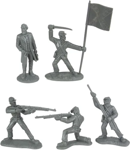Vista 4 de BMC Civil War Plastic Army Men - 26 figuras de soldado de la batalla de Appomattox