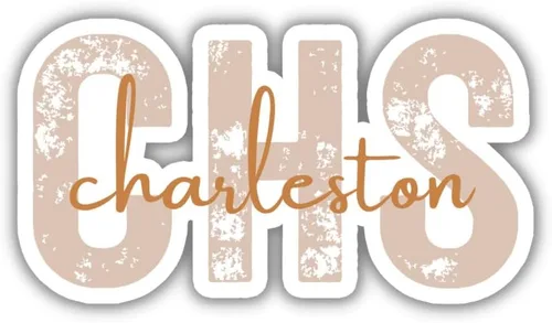 Vista 7 de CHS Charleston - Adhesivo de viaje con código del aeropuerto de Carolina del Sur, varios colores, cuaderno planificador de botellas de agua